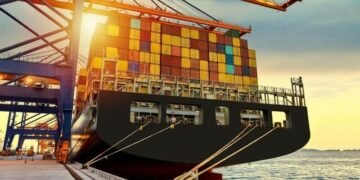 A shipping tanker delivering overseas supplies