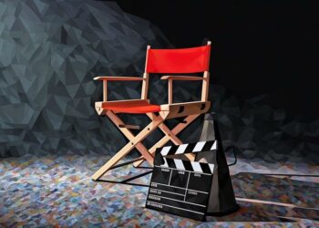 A movie directors chair as a tongue and cheek reference to company director power