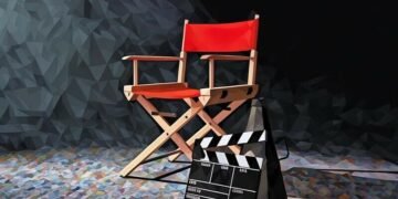 A movie directors chair as a tongue and cheek reference to company director power