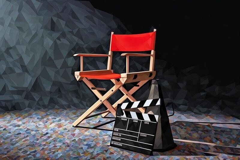 A movie directors chair as a tongue and cheek reference to company director power