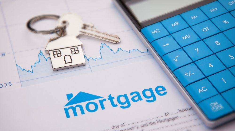 Mortgage application form being completed