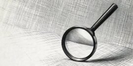 Magnifying glass against a blue background as a symbol for how thorough tax investigations are