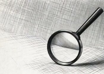 Magnifying glass against a blue background as a symbol for how thorough tax investigations are