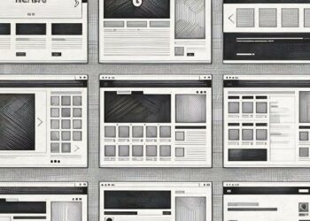 A mock-up of different website template graphic designs