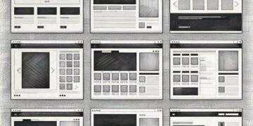 A mock-up of different website template graphic designs