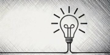 A light bulb drawing with it showing light, to show a good idea visually