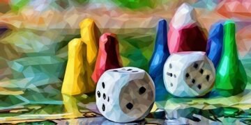 Board games in progress