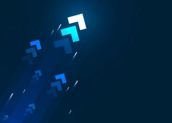 Arrows pointing upwards symbolising online business growth