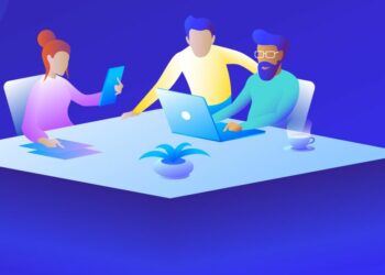 A team of digital marketers sitting at a cool table