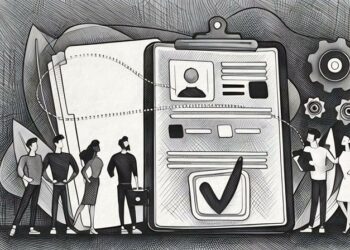 People operating an HR system