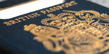 Post Brexit British passport up close