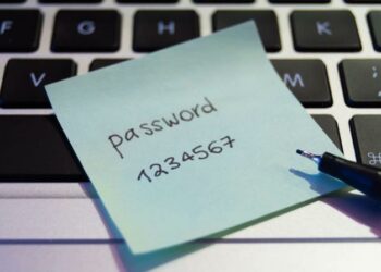 A password written on a note