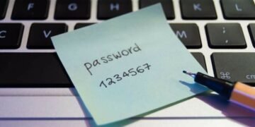 A password written on a note