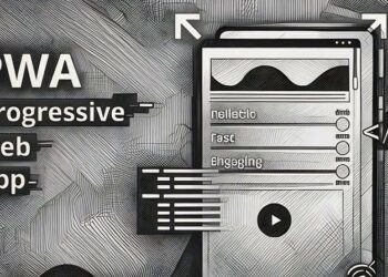 Graphic of a progressive work app