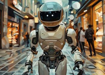 AI-Powered Robot Walking in Street