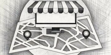 Shop on a google map