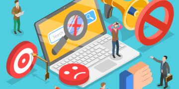 Visual cartoon representation of SEO content marketing mistakes