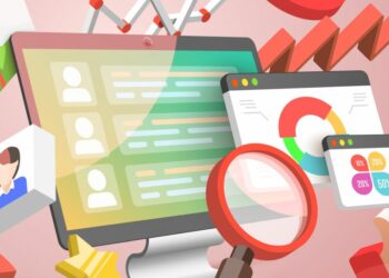 A graphic representation of different features of a CRM such as contacts, reports and more