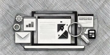 A computer screen with SEO tools popping out of it