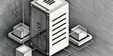 Computer server connected to NAS