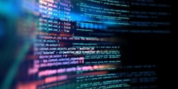 Code running across a screen