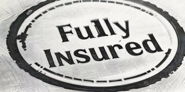 An insurance stamp on a contract saying fully insured