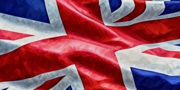 Close up of a Union Jack, symbolising starting a business in the UK
