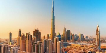The tallent building in Dubai, skyline shot