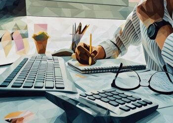 Bookkeeper or financial inspector hands making report, calculating. Home finances, investment, economy, saving money or insurance concept