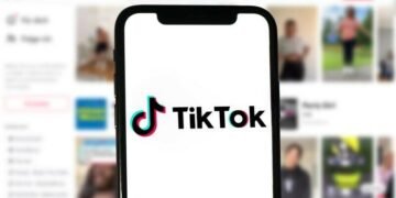 TikTok opening on a phone