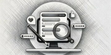 A computer screen with icons for tools popping out, showing the power of blogging