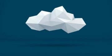 A cloud made out of geometric shapes