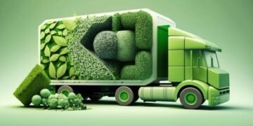 A lorry covered in greenery, as a visual for ESG in supply chain