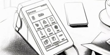 Mobile POS system on desk