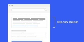 Zero-click searches in google on a browser