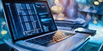 Financial programs running on a laptop