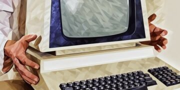 An old CRT all in one computer