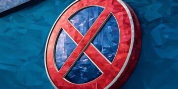 An X symbol on a sign