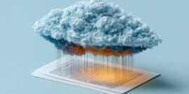 A cloud raining only of a document, exampling a flaw in contract construction